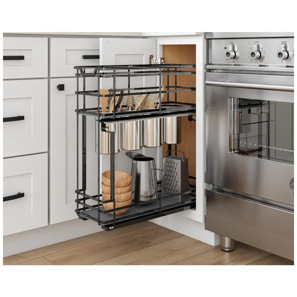 STORAGE WITH STYLE® Metal "No Wiggle" Soft-close Utensil Base Pullout